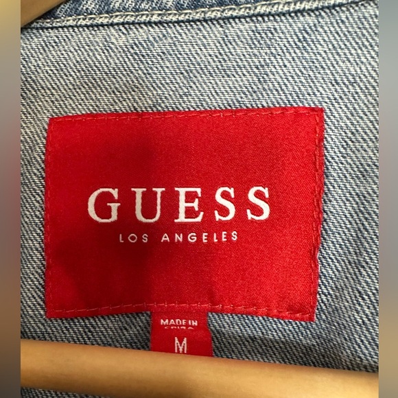 Guess Distressed Jean Jacket‎ Medium - Picture 4 of 6